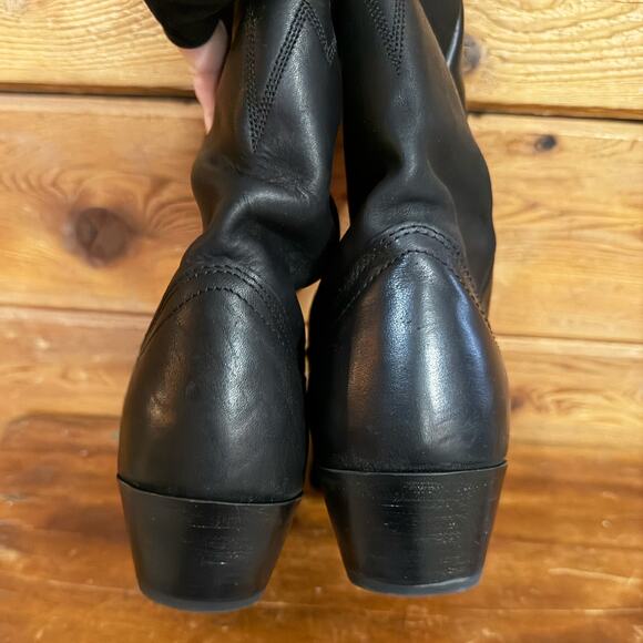 Road Wolf Black Cowgirl Boots Womens Size 8 - Picture 3 of 6